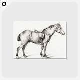 アートポストカード-Standing horse - ジャン ベルナール Postcard.