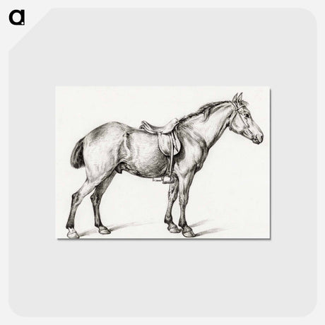 アートポストカード-Standing horse - ジャン ベルナール Postcard.