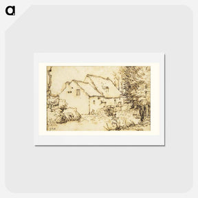 アートポストカード-Water mill - ジャン フランソワ ミレー Postcard.