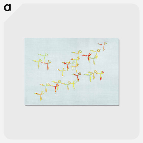 アートポストカード-Japanese butterfly - 神坂 雪佳 Postcard.