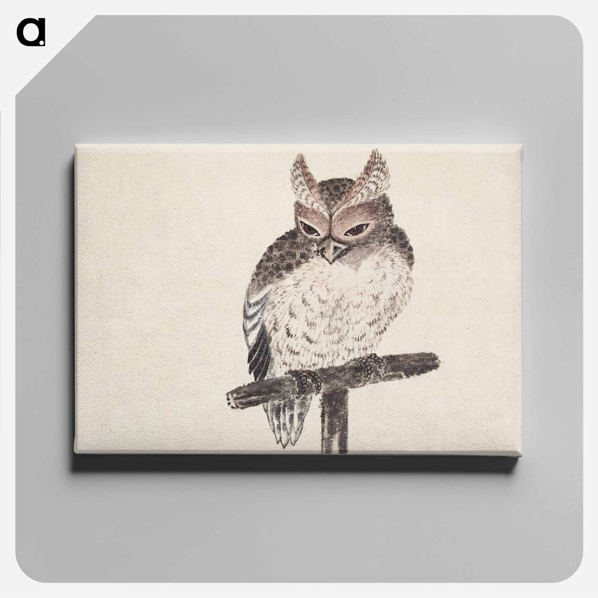 Katsushika Hokusai's owl - Katsushika Hokusai Canvas.