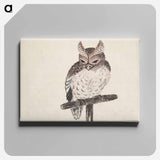 Katsushika Hokusai's owl - 葛飾 北斎 Canvas.