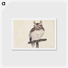 アートポストカード-Katsushika Hokusai's owl - 葛飾 北斎 Postcard.