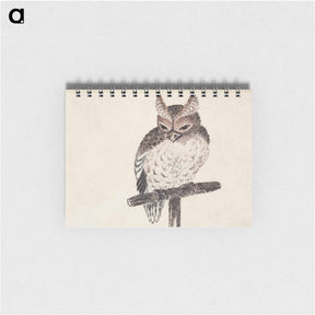 アートメモ帳-Katsushika Hokusai's owl - 葛飾 北斎 Memo.
