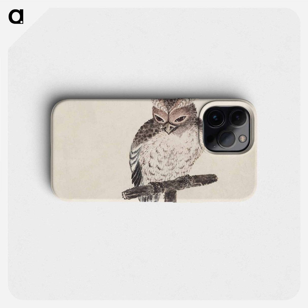 Katsushika Hokusai's owl - 葛飾 北斎 Phone Case.