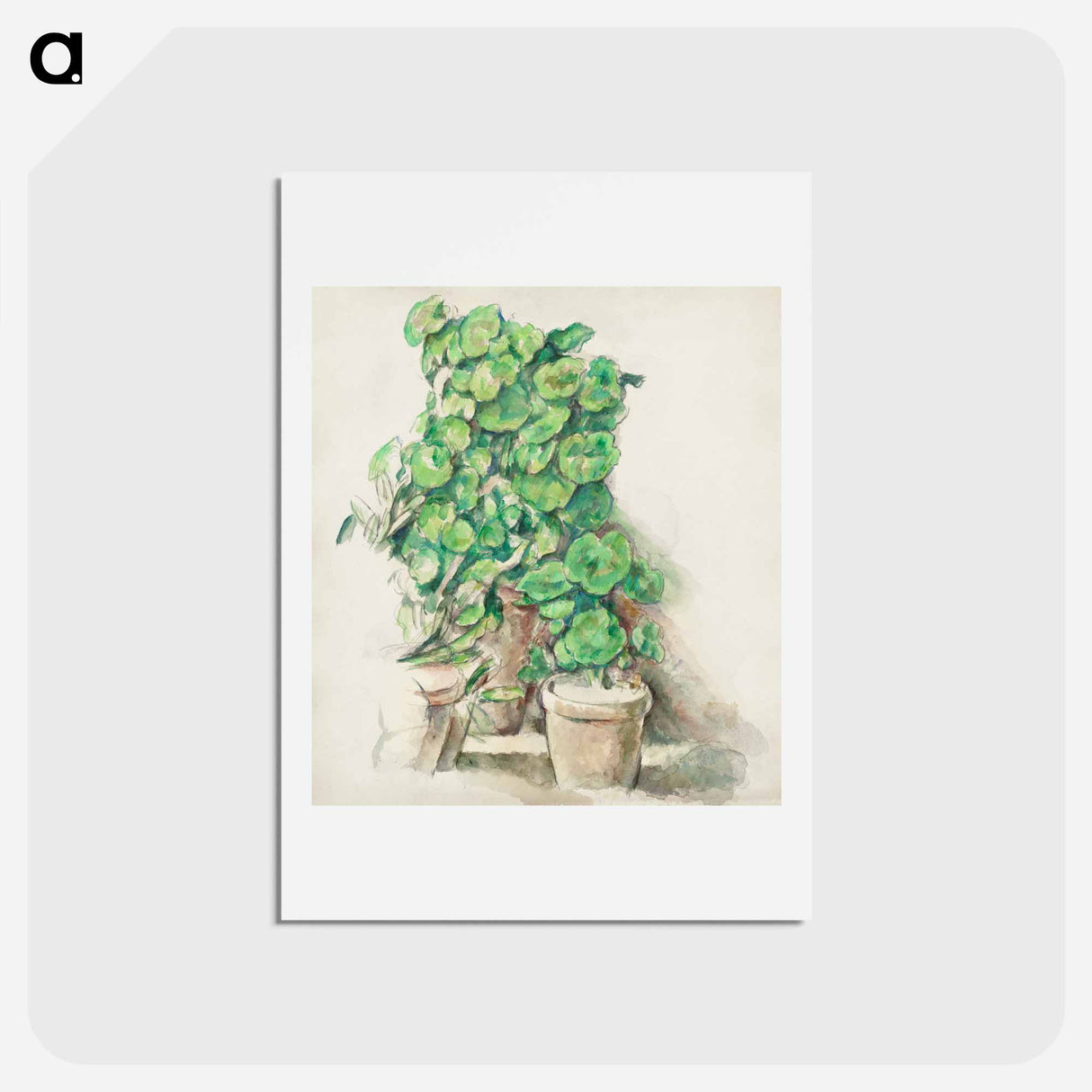 アートポストカード-Geraniums - ポール セザンヌ Postcard.