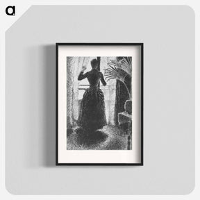 アートポスター-Woman at the Window: Initial Conception for the painting "Sunday" - ポール シニャック Poster.