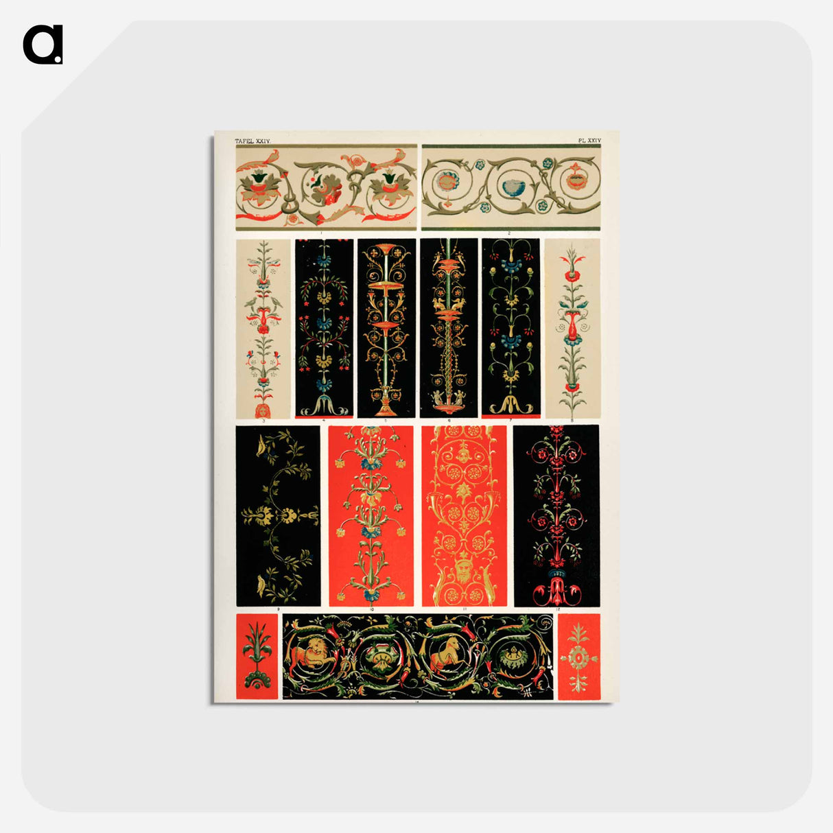アートポストカード-Nineteenth-Century Ornamental Pattern
 - 装飾の文法 Postcard.