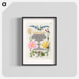 アートポスター-Grape Hyacinth, Wasplike Insect, Eglantine, Austrian Brier, and Magpie Moth
 - 書道のお手本 Poster.