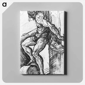 アートパネル-Saint Sebastian at the resurrection altin Brescia - ティツィアーノ ヴェチェッリオ Canvas.