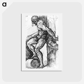 アートポストカード-Saint Sebastian at the resurrection altin Brescia - ティツィアーノ ヴェチェッリオ Postcard.