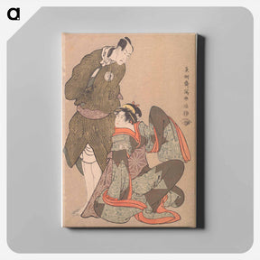 アートパネル-Bandō Hikosaburō III in the Role of Obiya Chōemon and Iwai Hanshiro IV in the Role of Shinanoya Ohan - 東洲斎 写楽 Canvas.