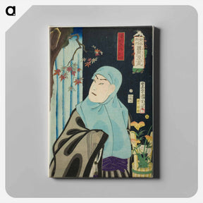 アートパネル-The Actor Sawamura Tossho II as Karukaya Doshin, No. 5 from the series “Flowers of Tokyo: Caricature” - 豊原 国周 Canvas.