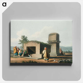 アートパネル-Monument on the Coast of Syria from Views in the Ottoman Dominions, in Europe, in Asia, and some of the Mediterranean islands - オスマン帝国領内の景色 Canvas.