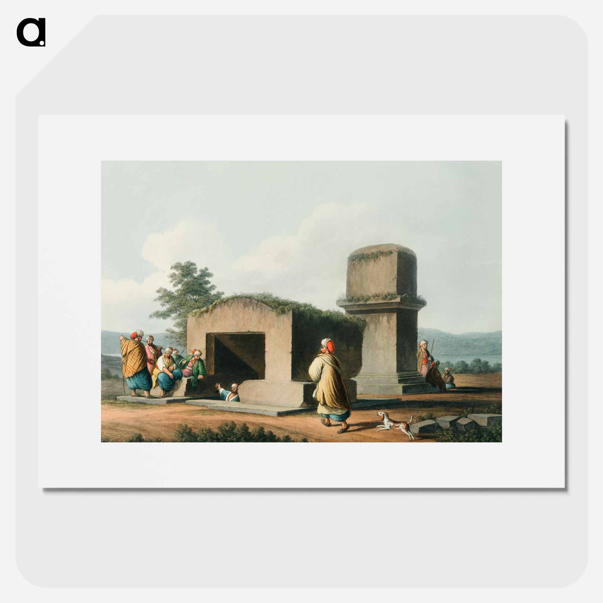 Monument on the Coast of Syria from Views in the Ottoman Dominions, in Europe, in Asia, and some of the Mediterranean islands - Views in the Ottoman Dominions Poster.