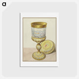 Gouden beker met deksel, geschonken aan Cornelis de Witt ter gelegenheid van de Tocht naar Chatham - アールト シューマン Postcard.