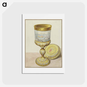 アートポストカード-Gouden beker met deksel, geschonken aan Cornelis de Witt ter gelegenheid van de Tocht naar Chatham - アールト シューマン Postcard.