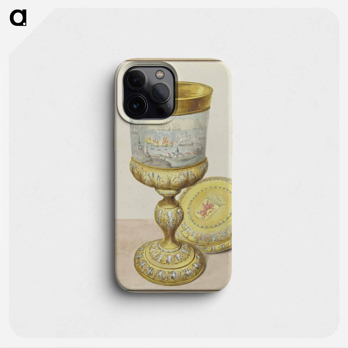 Gouden beker met deksel, geschonken aan Cornelis de Witt ter gelegenheid van de Tocht naar Chatham - アールト シューマン Phone Case.