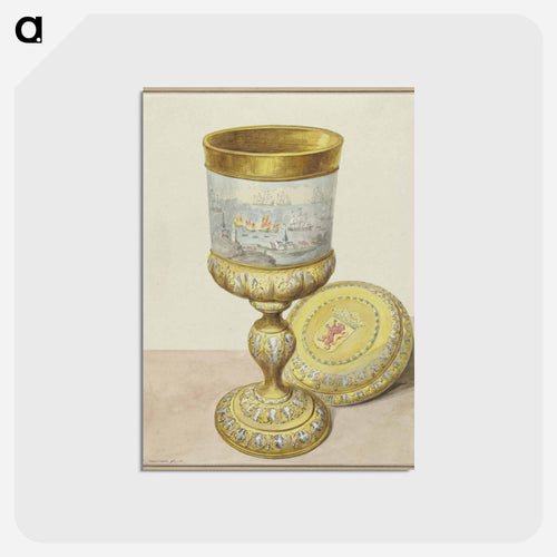 Gouden beker met deksel, geschonken aan Cornelis de Witt ter gelegenheid van de Tocht naar Chatham - アールト シューマン Postcard.