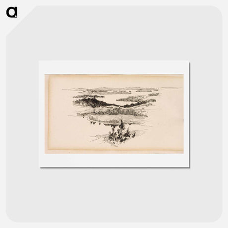 アートポストカード-Heinäkuun viides päivä -runon välivinjetti - アルバート エーデルフェルト Postcard.