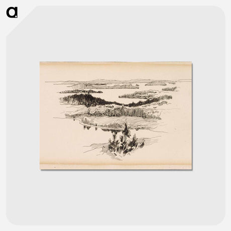 アートポストカード-Heinäkuun viides päivä -runon välivinjetti - アルバート エーデルフェルト Postcard.