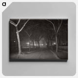 An Icy Night, New York - アルフレッド スティーグリッツ Canvas.