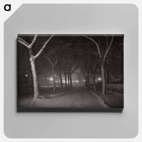 アートパネル-An Icy Night, New York - アルフレッド スティーグリッツ Canvas.