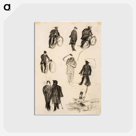 アートポストカード-Henkilöharjoitelmia - アルフレッド ウィリアム フィンチ Postcard.