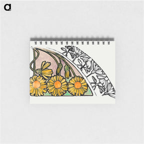 アートメモ帳-Floral motif for Fouquet boutique - アルフォンス ミュシャ Memo.
