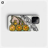 Floral motif for Fouquet boutique - アルフォンス ミュシャ Phone Case.