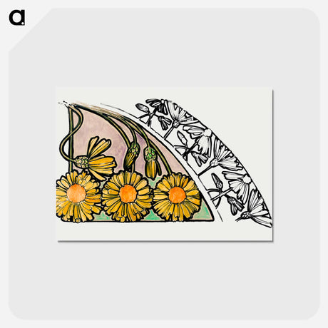 アートポストカード-Floral motif for Fouquet boutique - アルフォンス ミュシャ Postcard.