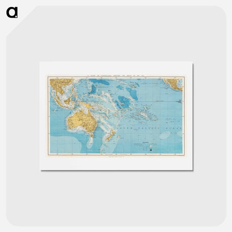 アートポストカード-Stanford's Compendium of Geography and Travel - アンティーク地図 Postcard.