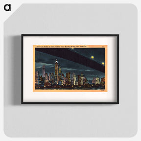 アートポスター-Brooklyn Bridge at Night
 - ボストン公共図書館 Poster.