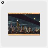 アートポストカード-Brooklyn Bridge at Night
 - ボストン公共図書館 Postcard.