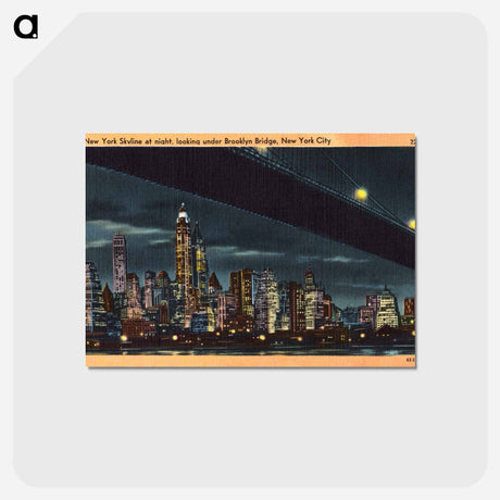 アートポストカード-Brooklyn Bridge at Night
 - ボストン公共図書館 Postcard.