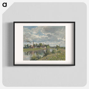 アートポスター-The River Oise near Pontoise - カミーユ ピサロ Poster.