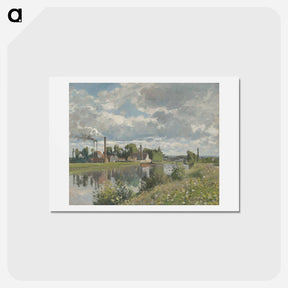 アートポストカード-The River Oise near Pontoise - カミーユ ピサロ Postcard.