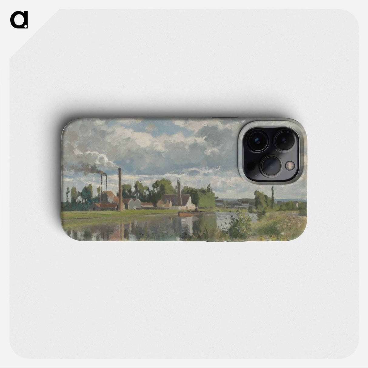 The River Oise near Pontoise - Camille Pissarro Phone Case.