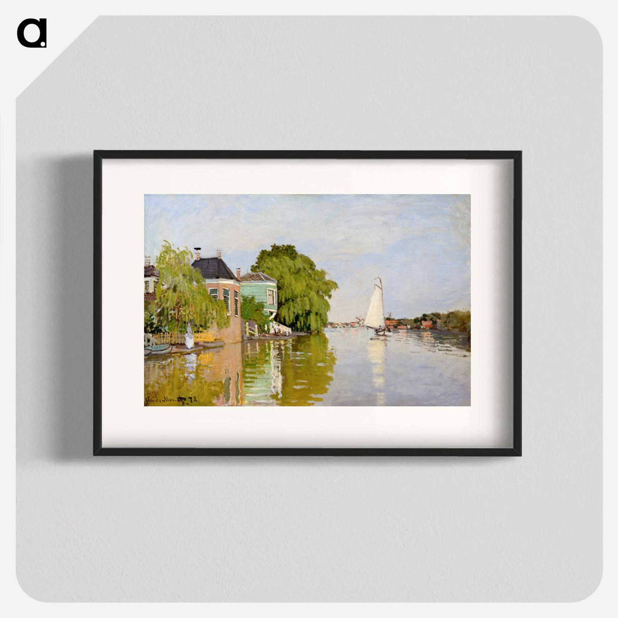 Houses on the Achterzaan - Claude Monet Poster.