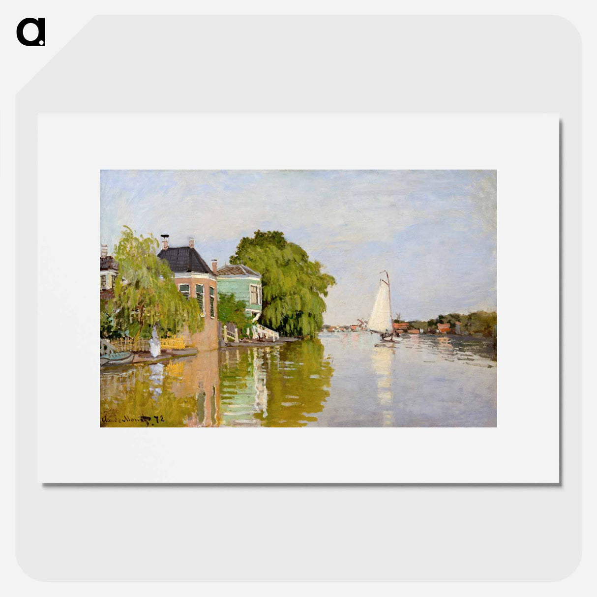 Houses on the Achterzaan - Claude Monet Poster.