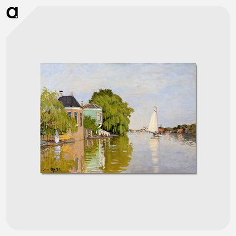 アートポストカード-Houses on the Achterzaan - クロード モネ Postcard.