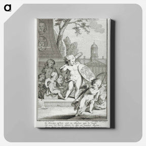 アートパネル-Putti Beoefenen de Schilderkunst en Beeldhouwkunst
 - コルネリス プロース ファン アムステル Canvas.