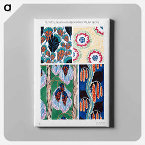アートパネル-Floréal: dessins and coloris nouveaux - E.A.セギー Canvas.