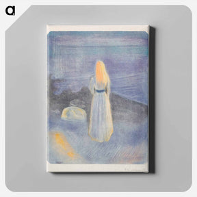 アートパネル-Young Woman on the Beach - エドヴァルド ムンク Canvas.