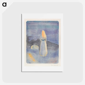 アートポストカード-Young Woman on the Beach - エドヴァルド ムンク Postcard.