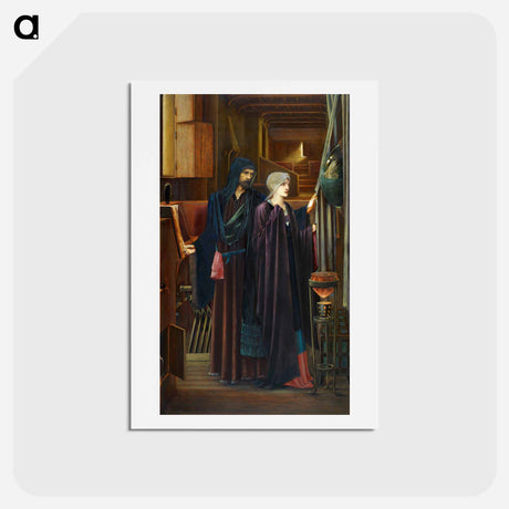 アートポストカード-The Wizard - エドワード バーン ジョーンズ Postcard.