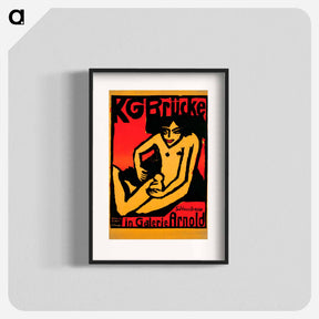 アートポスター-Poster for the exhibition for the artists' group "Die Brücke" at the Arnold Gallery Dresden - エルンスト ルートヴィヒ キルヒナー Poster.