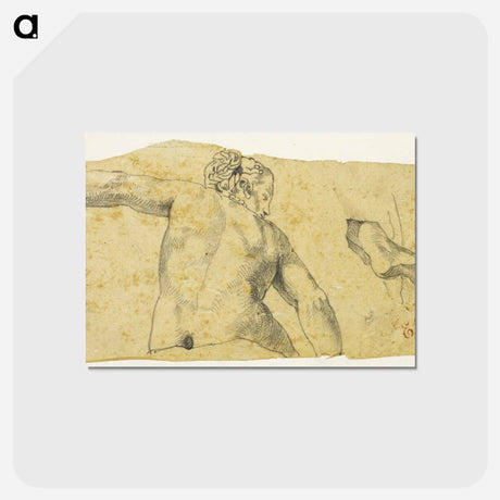 アートポストカード-イエロー - ウジェーヌ ドラクロワ Postcard.