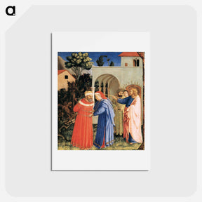 アートポストカード-The Apostle St. James the Great Freeing the Magician Hermogenes - フラ アンジェリコ Postcard.