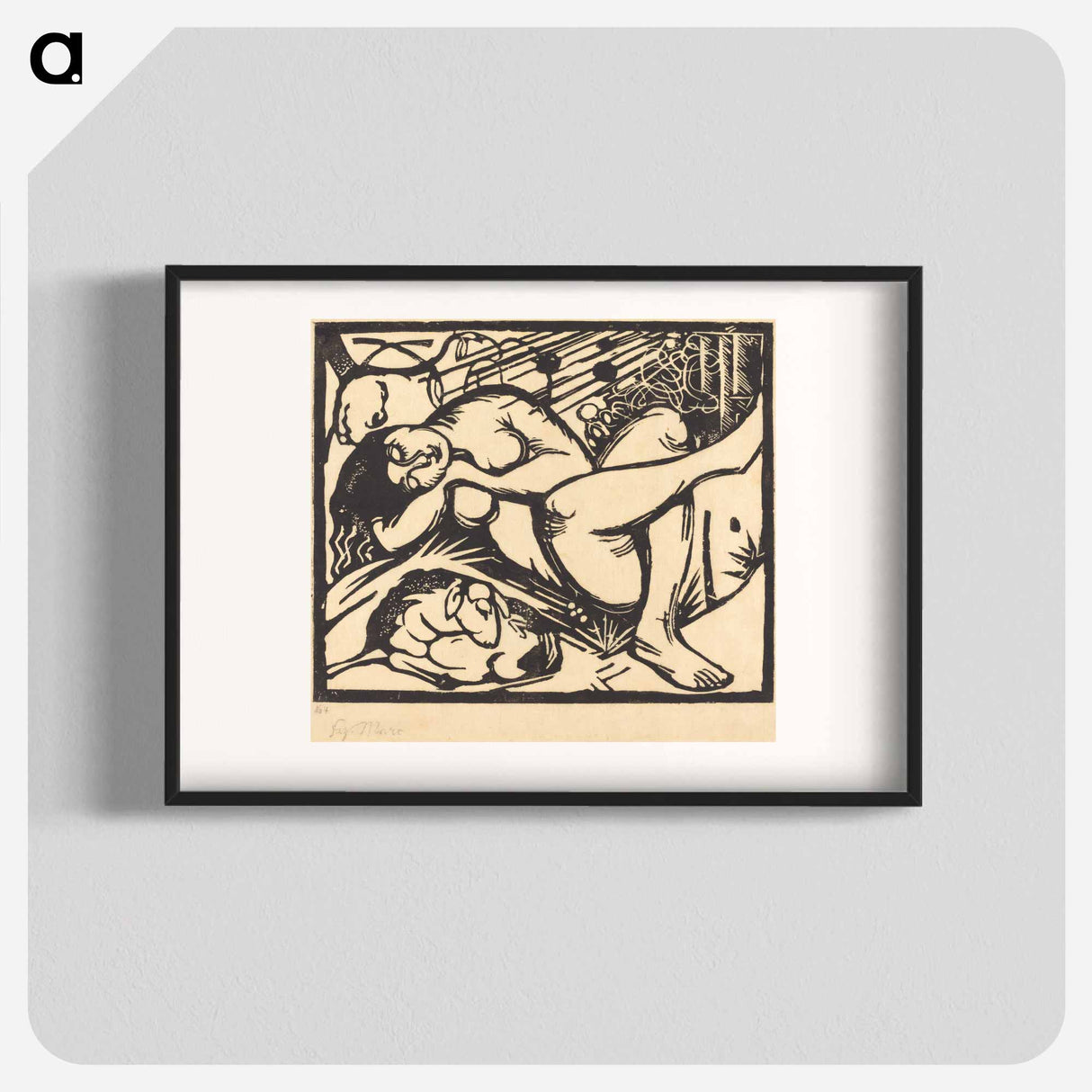Sleeping Shepherdess - Franz Marc Poster.